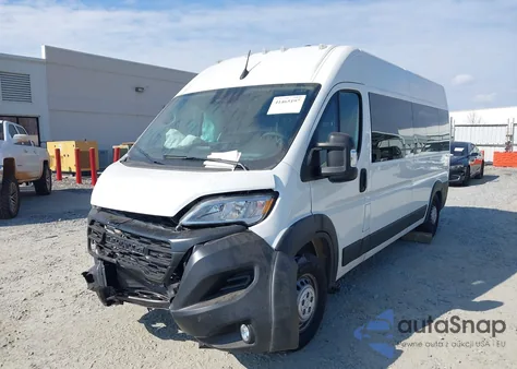 2024 Ram Promaster 2500 Tradesman High Roof 159 Wb W/Pass Seat from USA, damaged, VIN 3C6LRVDG0RE113904